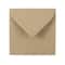 JAM Paper 3.13" x 3.13" Brown Kraft Bag Square Recycled Invitation Envelopes